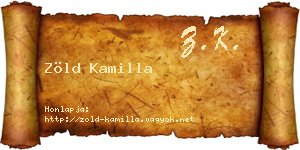 Zöld Kamilla névjegykártya